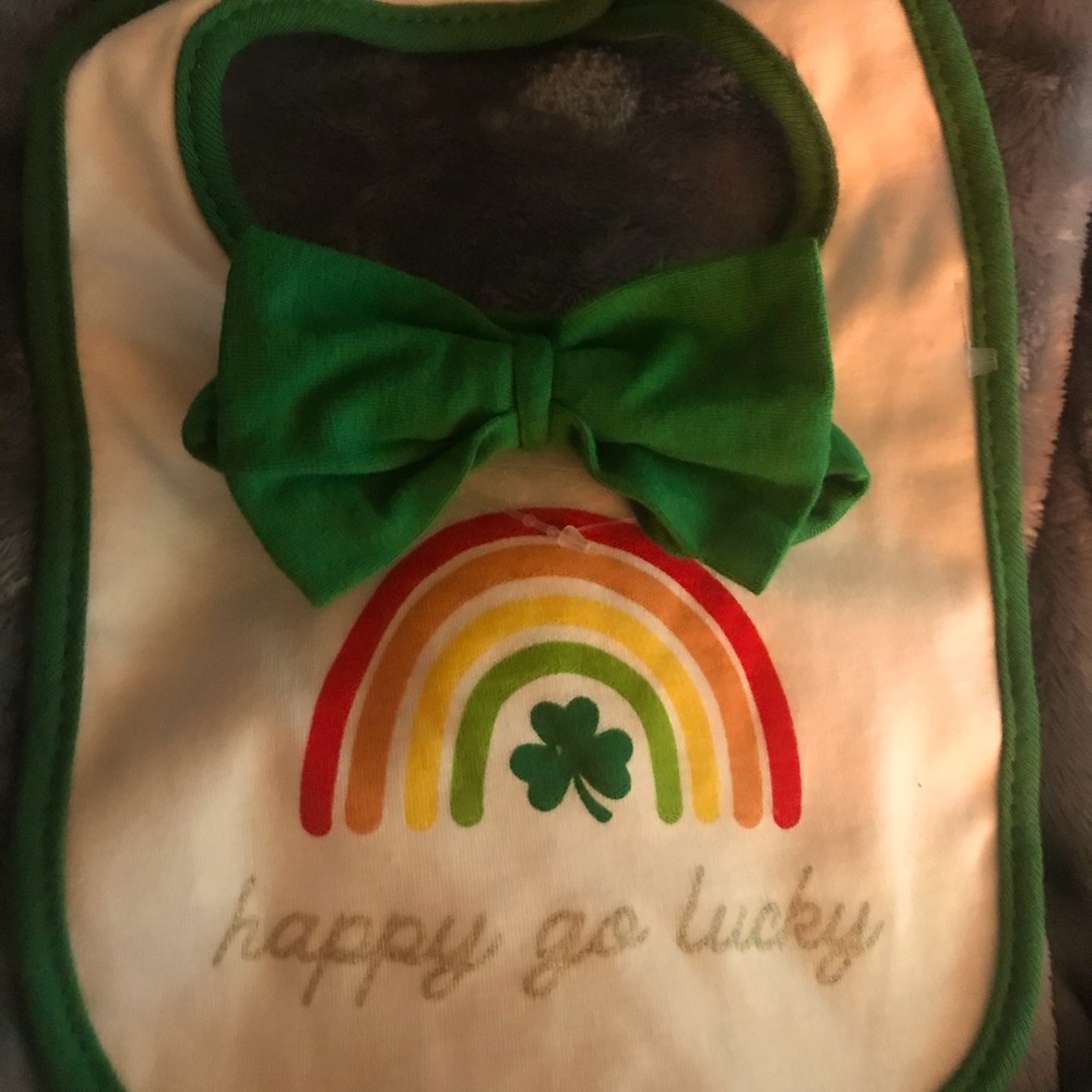 St. Patrick Day Bib Set (Bib & Headband)